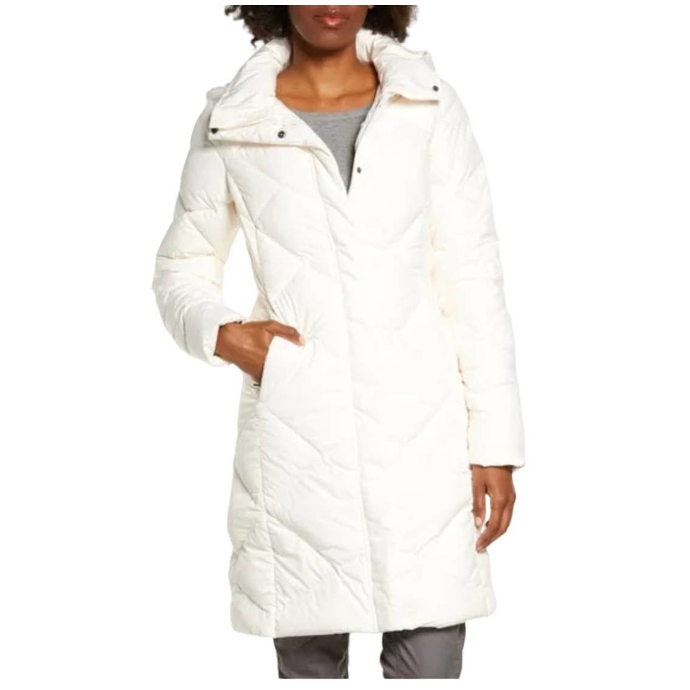 NWT The North Face Miss Metro II Hooded Water Resistant Down Parka GARDENIA(XL)